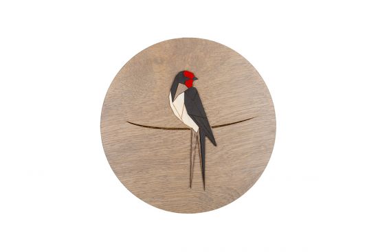Red Swallow Wooden Image